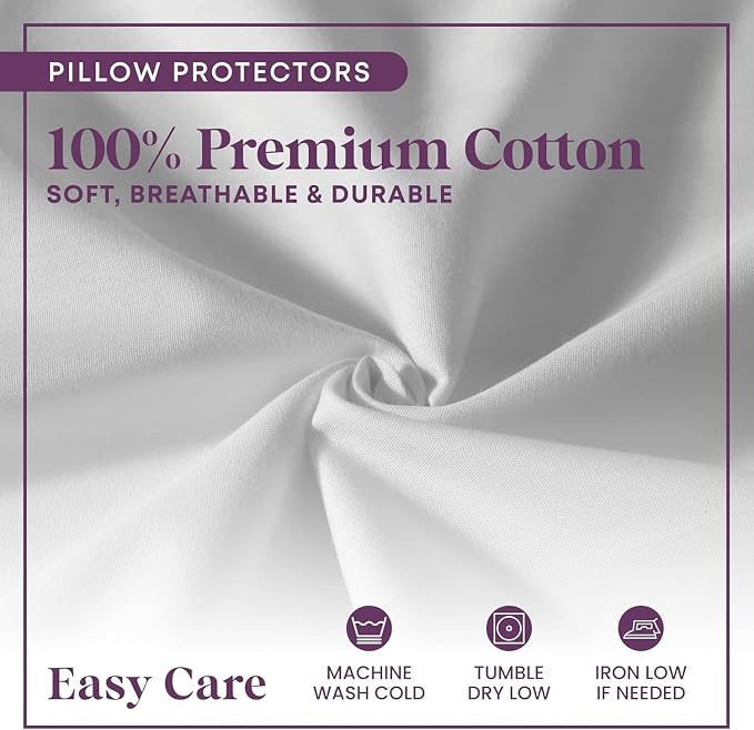CirclesHome Wedge Pillow Cover 100% Cotton, Zippered Wedge Pillow Case Protector - Image 5