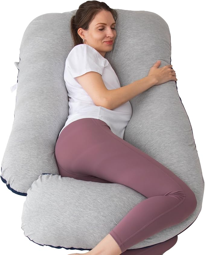 MOON PINE Pregnancy Pillow, U Shaped Full Body Pillow by MOONPINE