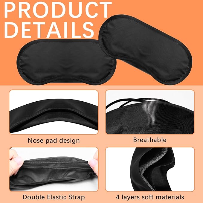 40 Pcs Eye Mask Sleep Masks Bulk Blindfolds - Image 3