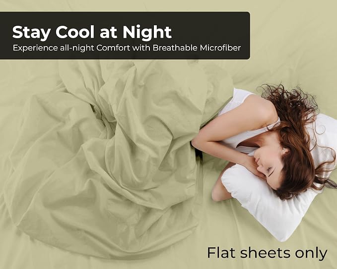 Royale Linens 2 Pack Bulk Flat Sheet Set - Image 4
