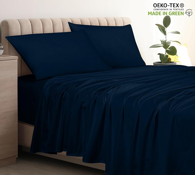 Royale Linens 400 Thread Count 100% American Grown Cotton Flat Sheet - Image 3