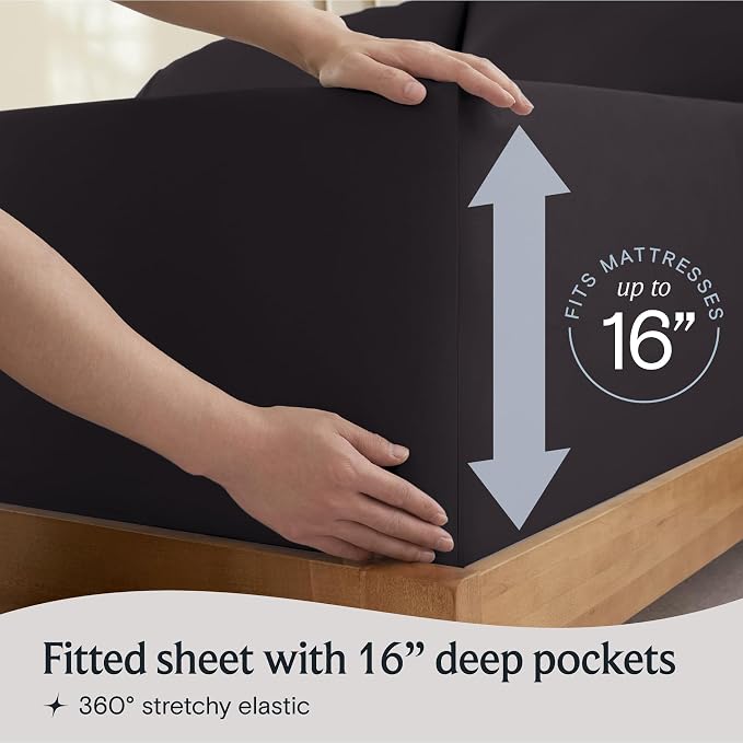 LuxClub 4 PC Full Sheet Set, Breathable Luxury Bed Sheets, Deep Pockets 18" - Image 6