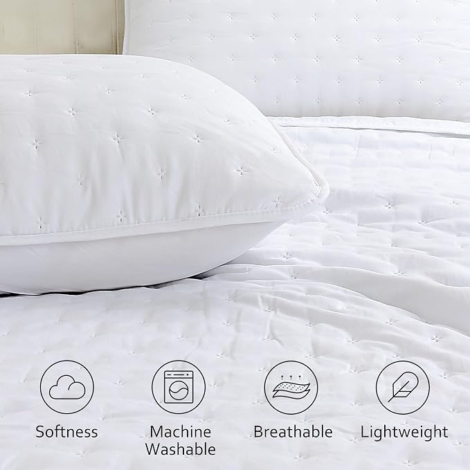 ROARINGWILD White Twin Size Quilt Bedding Sets - Image 3