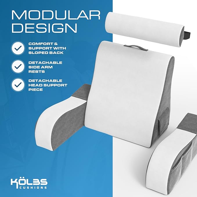 Kolbs Wedge Reading Pillow for Bed, Cushion - Image 2