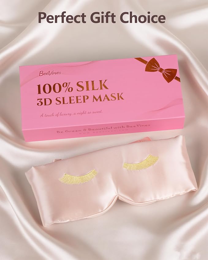 BeeVines Pure Silk 3D Sleep Mask - Image 7
