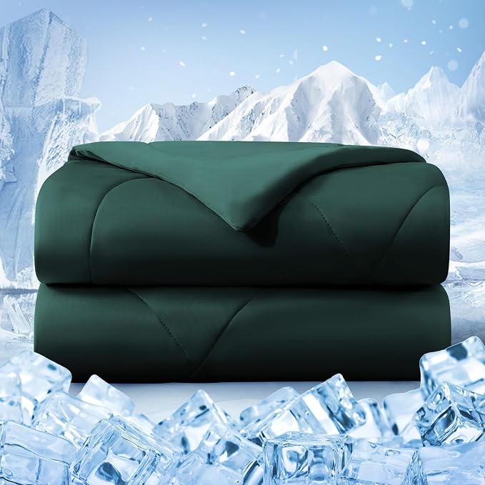 Cooling Comforter King Size, Double-Sided Cold Tech Quilted Bed Comforters by bedsmile
