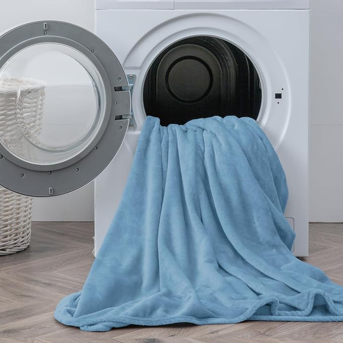 BEDELITE Flannel Sheets Twin Size Forever Blue - Image 8