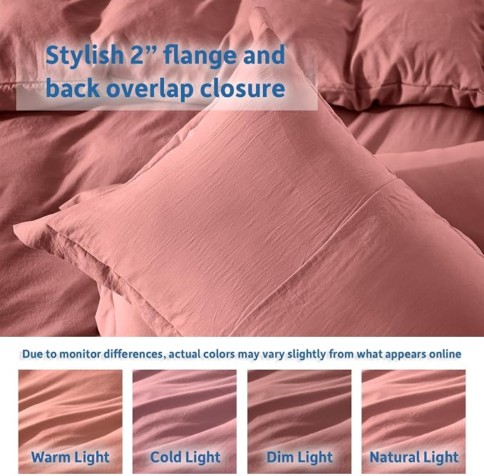 Nestl Pink Clay Duvet Cover Queen Size - Image 8