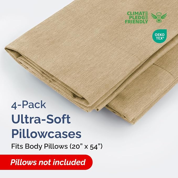 Body Pillowcases Set of 4-20x54 Long Body Pillow Case - Image 2