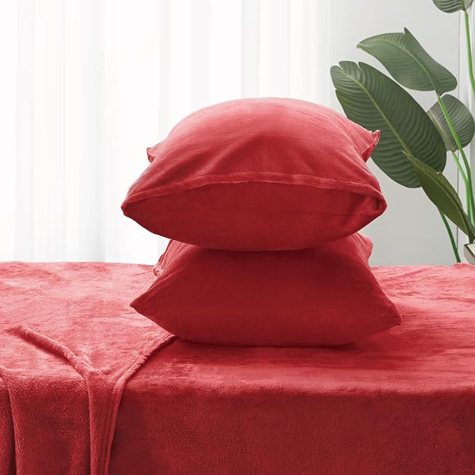 BEDELITE Flannel Sheets King Size Red - Image 7