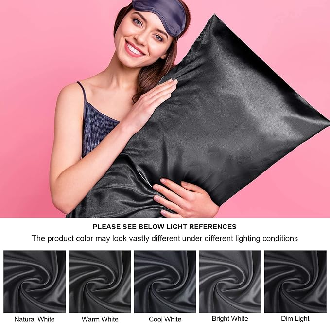 BEDELITE Satin Body Pillow Cover, Super Soft and Cooling Body Pillow Pillowcase - Image 6