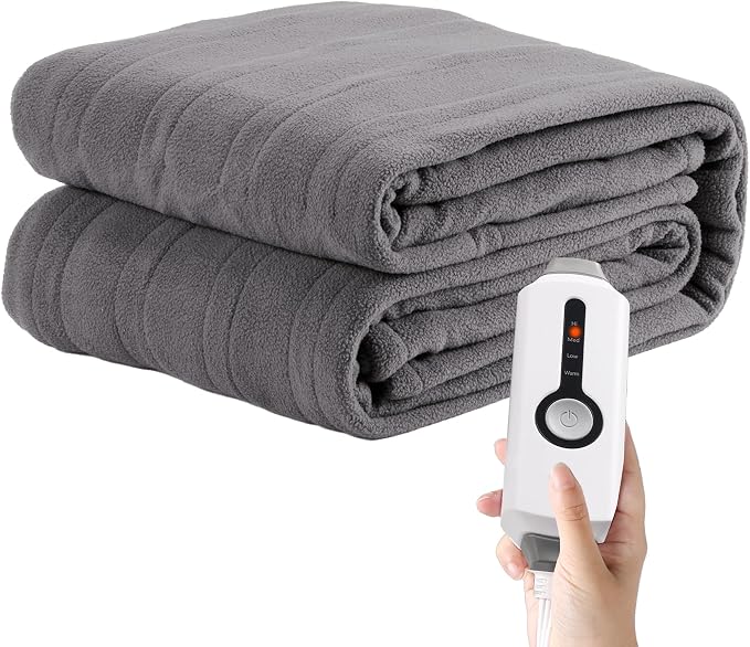 Heated Blanket Electric Blanket Twin Size 62''x84'' - Image 2