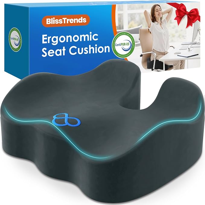 BlissTrends Seat Cushion, 5.2in Thick Memory Foam Cushions by BlissTrends