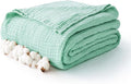 100% Cotton Muslin Blanket Twin 66" x 90", Breathable and Lightweight Cotton by Kozyhvn