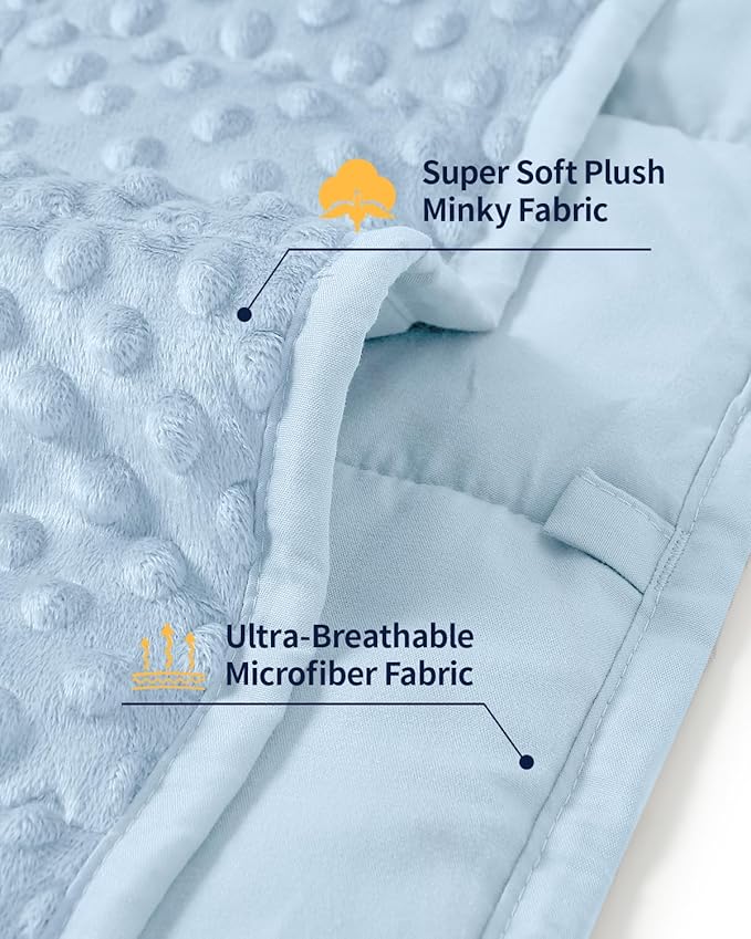 Mr. Sandman Weighted Blanket for Adults, Minky Dots Heavy Blanket for Women - Image 3