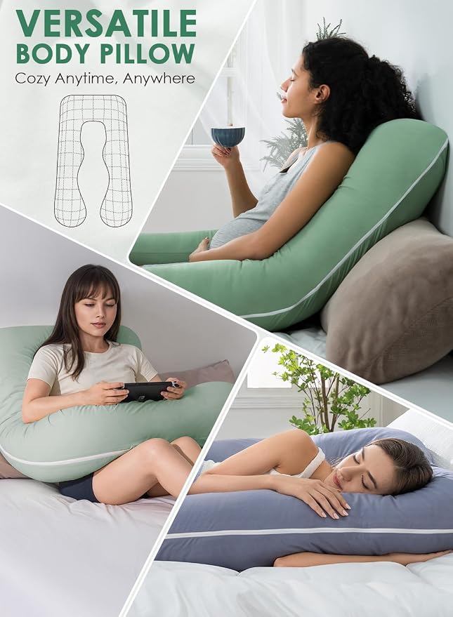 QUEEN ROSE Pregnancy Pillows, Soft Cotton U Shaped Body Pillow - Image 5