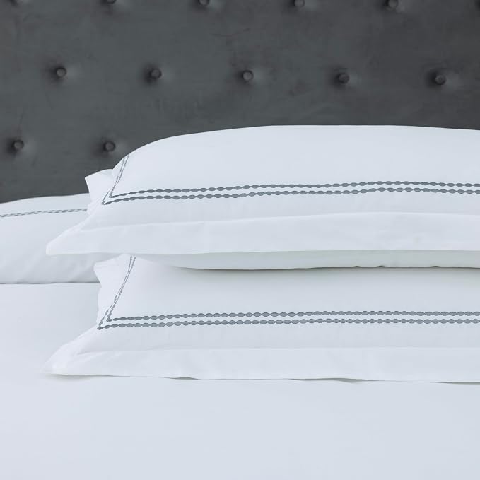 Dreamology White Duvet Cover Luxury Hotel Quality Bedding Set 100% Cotton - Image 5