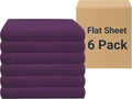 ZPECC Twin Flat Sheet Only 6 Pack, Durable Dark Purple Top Bed Sheets by ZPECC-ABrandThatHasBeenFocusedOnBabyProductsFor18Years