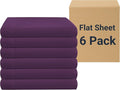 ZPECC Full Flat Sheet Only 6 Pack, Durable Dark Purple Top Bed Sheets by ZPECC-ABrandThatHasBeenFocusedOnBabyProductsFor18Years