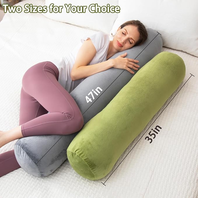 1 MIDDLE ONE Bolster Pillow for Bed, Long Round Body Pillow for Adults - Image 2