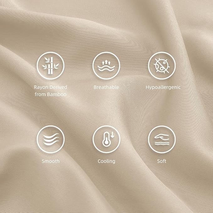 Queen Pillowcases, Cooling Viscose from Bamboo Pillow Covers - Image 5
