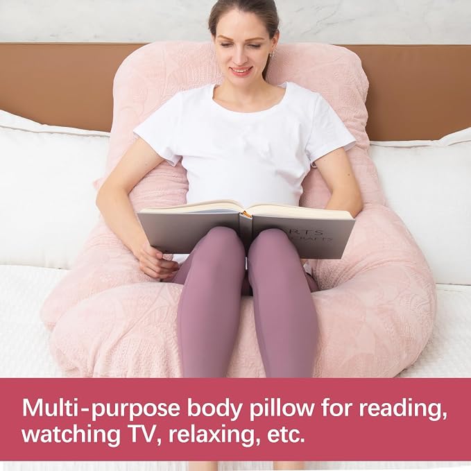 MOON PINE Pregnancy Pillow, U Shaped Full Body Pillow - Image 5