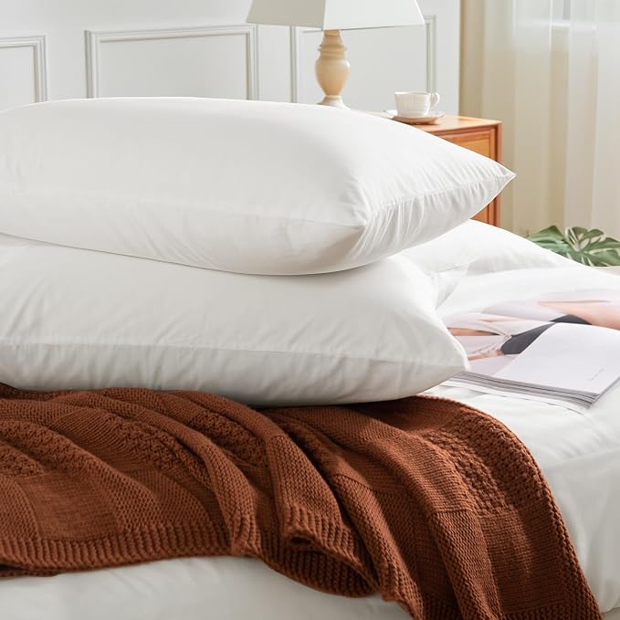 NEXHOME PRO Duvet Cover Set 100% Washed Cotton Full Size Linen Feel Textured - Image 5