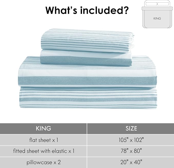 ClevaHome Classic Stripe Sheet Set - Image 5