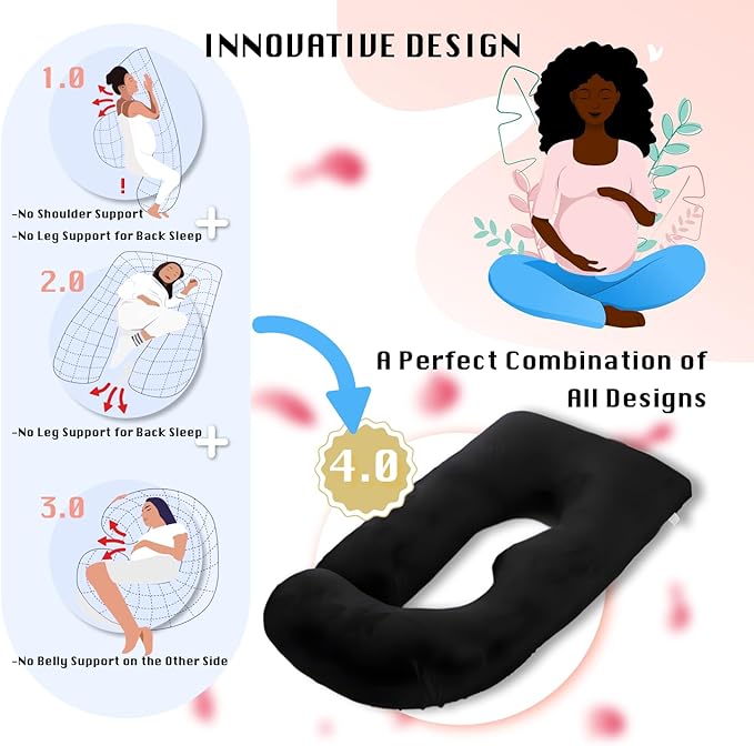 ALLOPERA Pregnancy Pillow, Full Body Maternity Pillow 57 inch, - Image 3