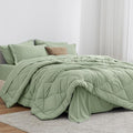 Love's cabin Twin XL Comforter Set Sage, 5 Pieces Twin XL Bed in a Bag by Lovescabin