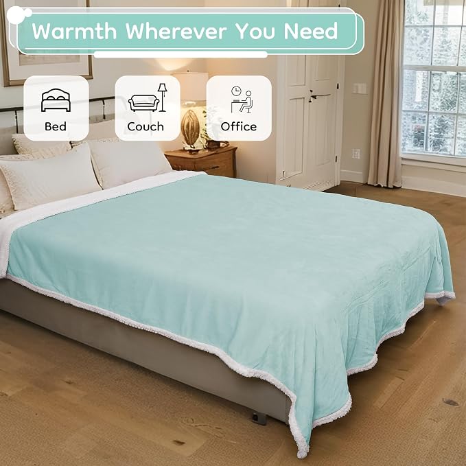 LaffyLo Heated Throw Blanket 50 x 60, Fast Heating Electric Blanket, Dual-Sided - Image 4
