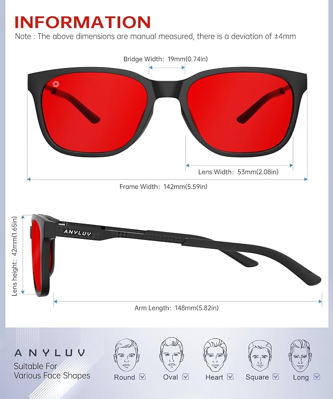 ANYLUV Blue Light Glasses for Men, Lightweight Computer Gaming Glasses - Image 5