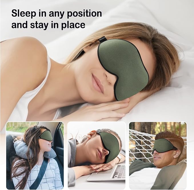 LitBear Sleep Mask for Men Side Sleeper, Sleeping Mask for Women Light Blocking - Image 6