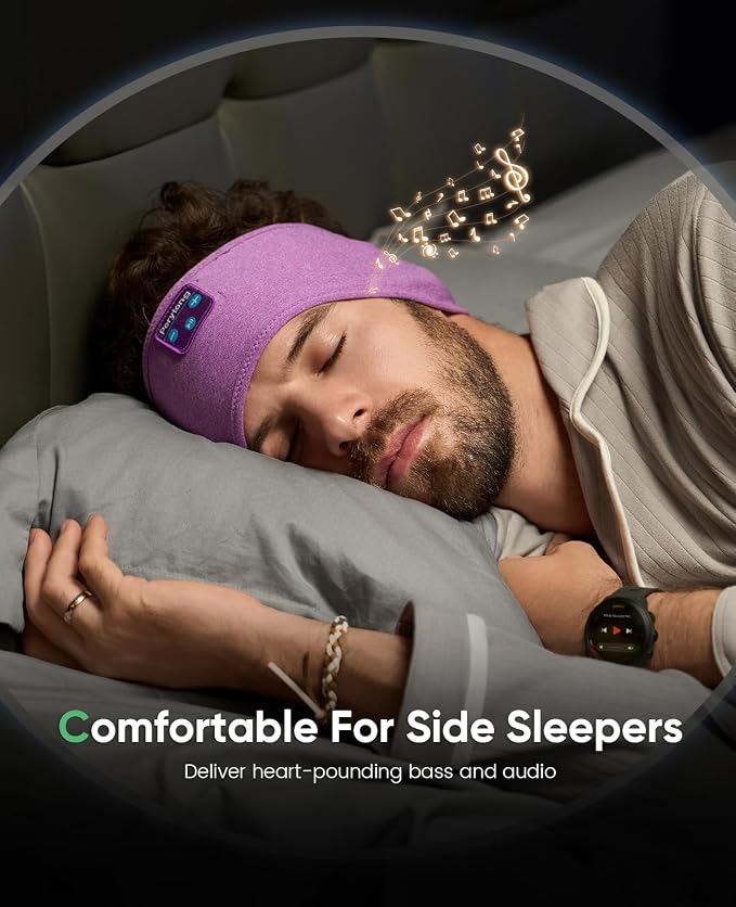 Perytong Sleep Headphones Wireless, Air Travel, Meditation - Image 4