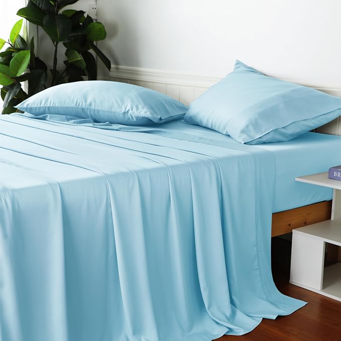 Bamboo Viscose Flat Sheets Only, Sateen Weave Calking Size Flat Sheet Only - Image 5