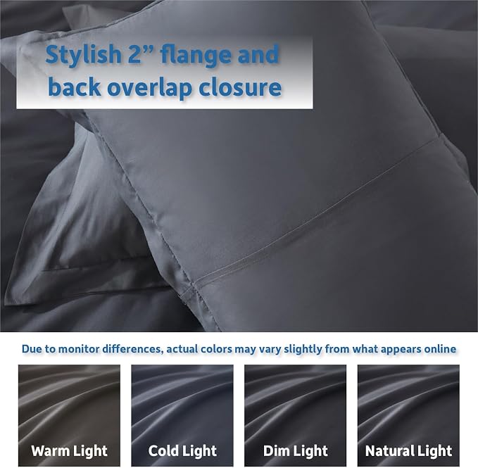 Nestl Dark Grey California King Duvet Cover Sets - Image 8