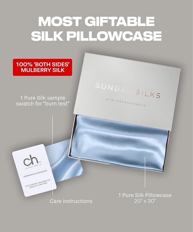 SUNDAYSILKS™ Premium Silk Pillow Cases | 100% Mulberry Silk Pillowcase - Image 6