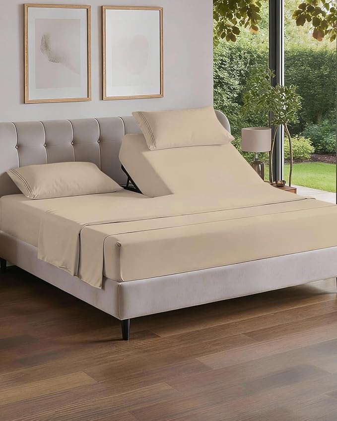 Flex Top Split Head King 4 Piece Sheet Set by CGKUnlimited