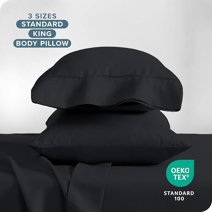 Bare Home Premium 1800 Ultra-Soft Microfiber Pillowcase Set - Image 6