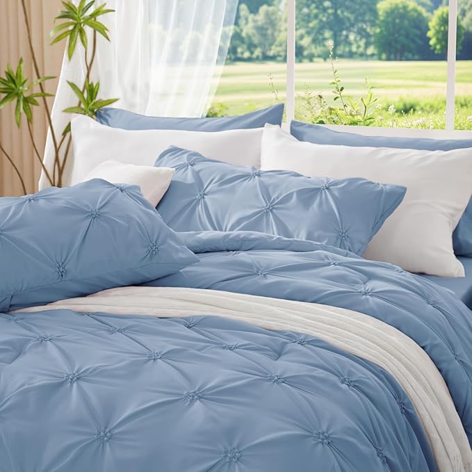BEDELITE Cornflower Blue Twin Comforter Set - Image 6