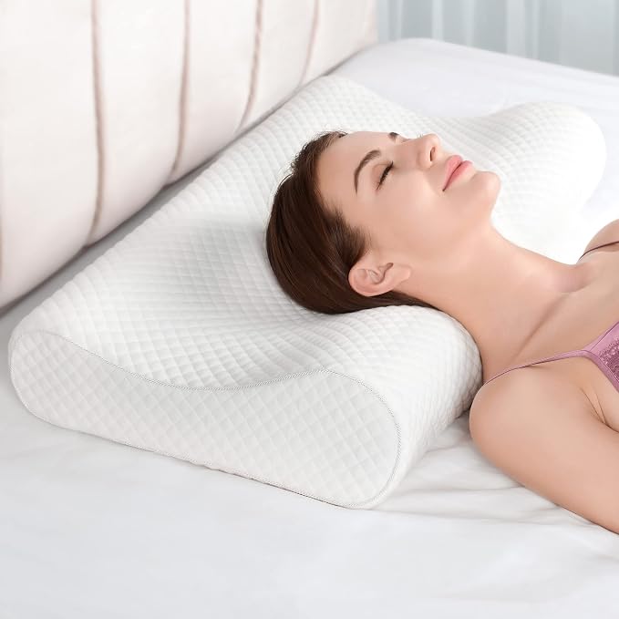 AM AEROMAX 32" King Size Contour Memory Foam Pillow, Cervical Pillow by AMAEROMAX