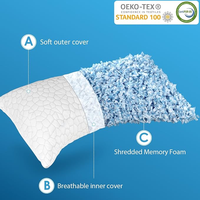Side Sleeper Pillow for Neck and Shoulder Pain Relief, Cervical Neck Support - Image 8