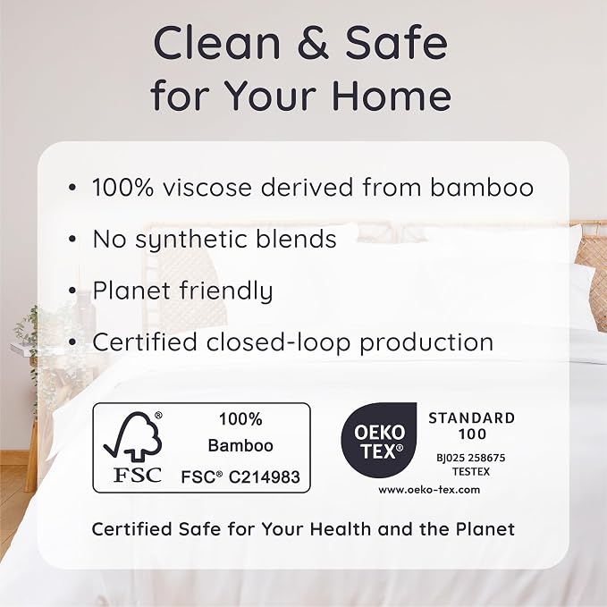 Bambaw 100% Viscose Derived from Bamboo King Pillowcases – Set of 2 Cooling - Image 6
