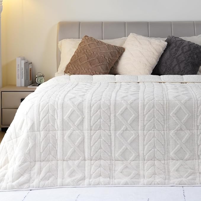 Cottonblue Jacquard Weighted Blanket 15lbs - Image 8