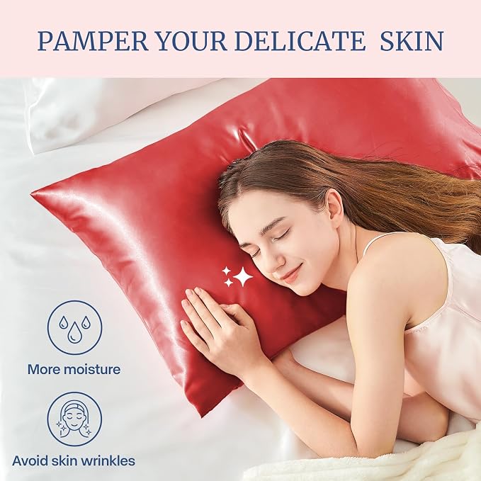 BEDELITE Satin Pillowcase for Hair and Skin, Super Soft and Cooling Similar to - Image 3