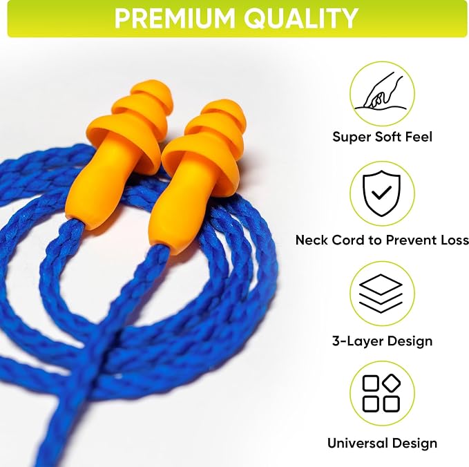 TICONN 48 Pairs Reusable Silicone Ear Plugs - Image 5