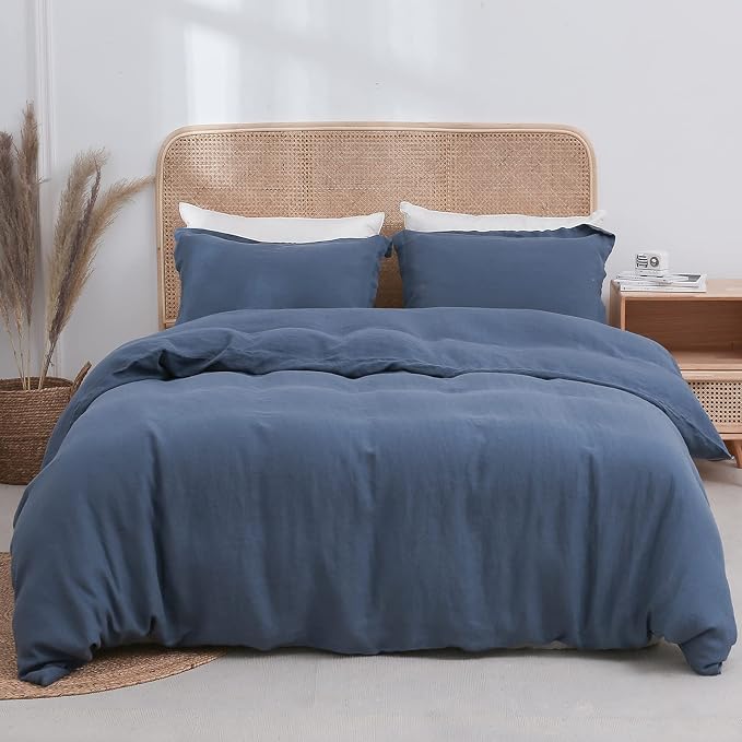 Simple&Opulence 100% Linen Duvet Cover Set 3pcs Basic Style Natural French by SimpleOpulence