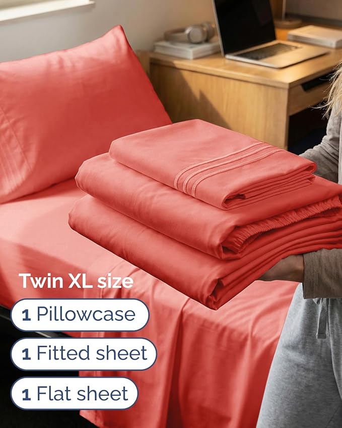 Twin XL Size 3 Piece Sheet Set - Image 3