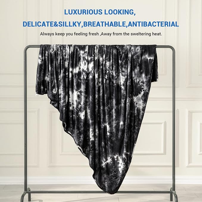 Topcee Cooling Blanket for Hot Sleepers Decorative Tie Dye, Absorbs Heat to - Image 4
