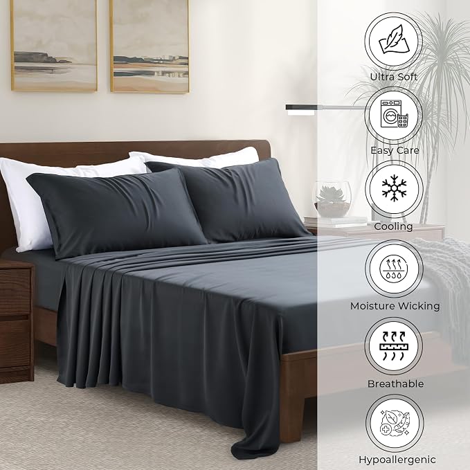 Luxury Bamboo Market | Queen Envelope Pillowcase Set | 100% Viscose Made from - Image 3